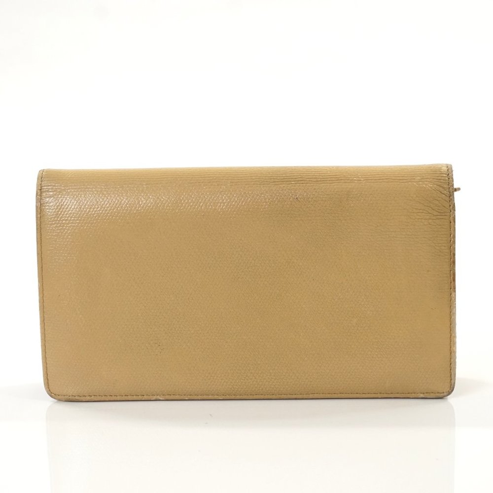 Auth Chanel Long Wallet Beige Leather #7070C71 - Picture 3 of 13